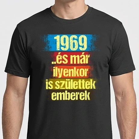 Férfi Imperial póló - És már ilyenkor is születtek emberek, 1969 retro születésnapi felirat