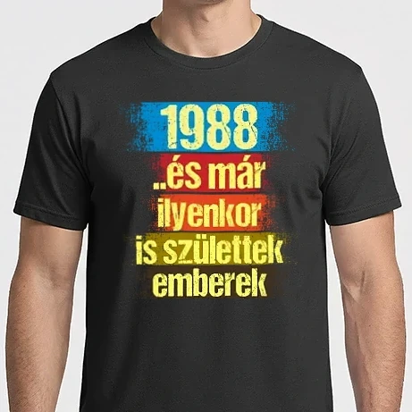 Férfi Imperial póló - És már ilyenkor is születtek emberek, 1988 retro születésnapi felirat
