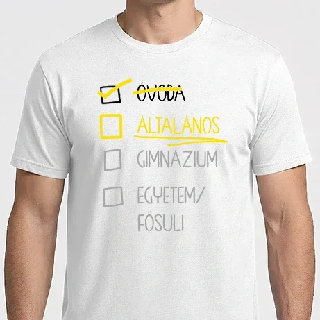 Férfi Imperial póló - Oktatás checklist Óvoda - fehér alap