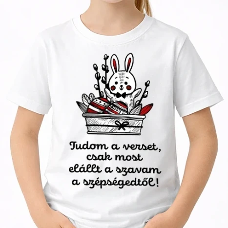 Uniszex gyerek Póló - Tudom a verset, csak...