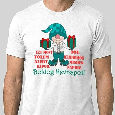 Férfi Alap póló - Szép Napokat Köszöntő Névnapra