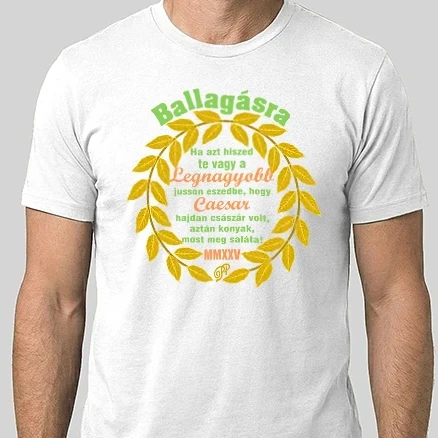 Férfi Alap póló - Ballagásra Caesar Poén 2025