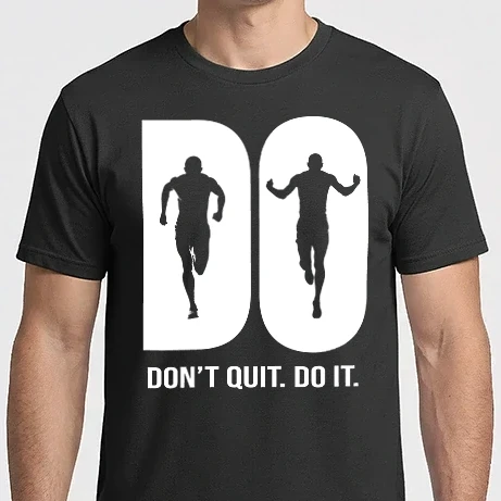 Férfi Imperial póló - Do it. Don't quit! - Csináld. Ne add fel! - fehér