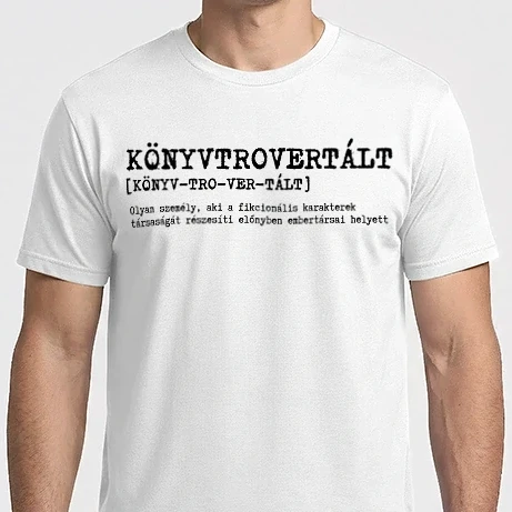 Férfi Imperial póló - Könyvtrovertált - fekete