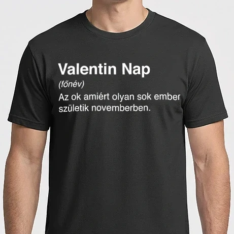 Férfi Imperial póló - Valentin nap definíció - fekete alap