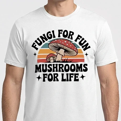 Férfi Imperial póló - Fungi for fun fehér alap