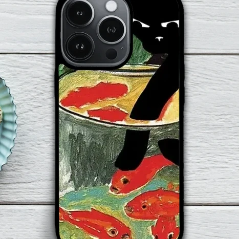 iPhone telefontok - Fekete macska és az aranyhalak