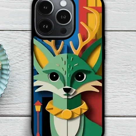 iPhone telefontok - Papírkivágás szarvas a városban