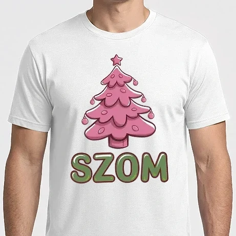 Férfi Imperial póló - Karácsonyi Fa-szom pink