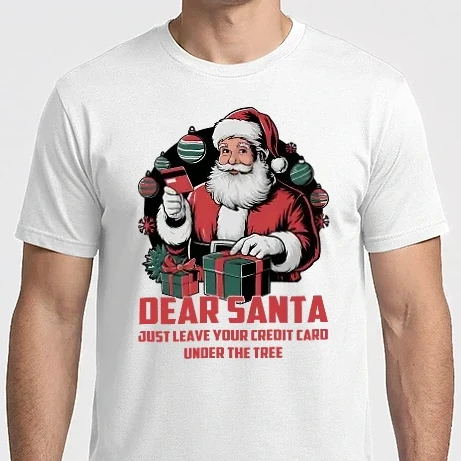 Férfi Imperial póló - Dear Santa Just leave your credit card under the tree angol