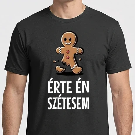 Férfi Imperial póló - Érte én szétesem Mézeskalács fekete pólóra