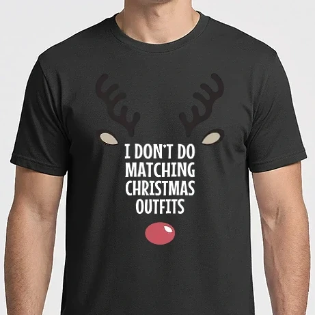 Férfi Imperial póló - Nem hordok ünnepi páros pólót fekete pólóra angol