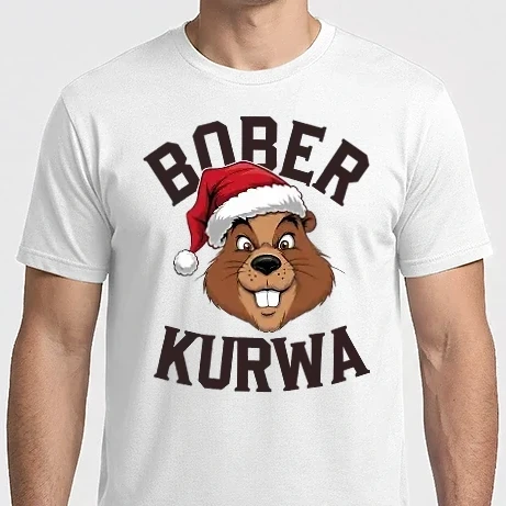 Férfi Imperial póló - Bober Kurwa Fej Karácsony - Vicces meme póló