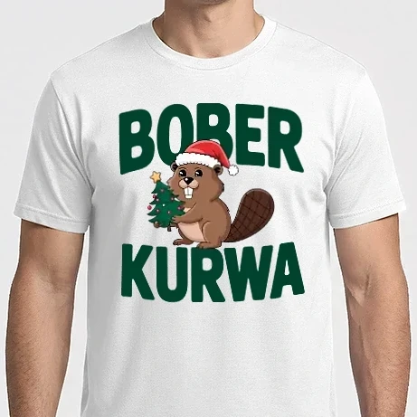 Férfi Imperial póló - Bober Kurwa Karácsony - Vicces meme póló