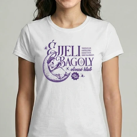 Női Imperial póló - Éjjeli bagoly olvasóklub