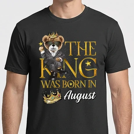 Férfi Imperial póló - The king was born int AUGUST
