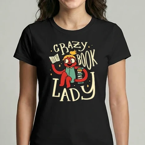 Női Imperial póló - Crazy Book Lady