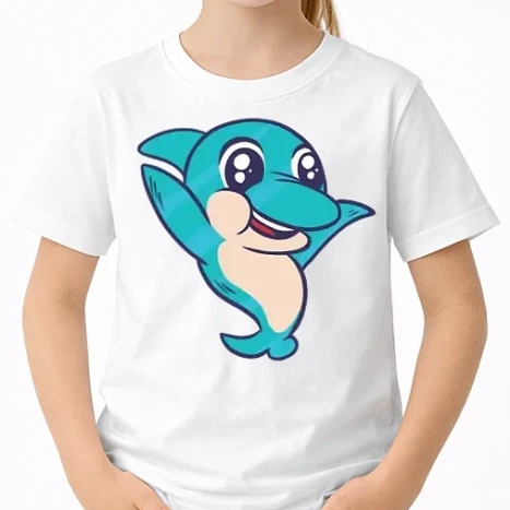 Uniszex gyerek Póló - Cuki delfin