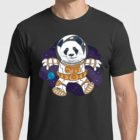 Férfi Imperial póló - Űrhajós panda
