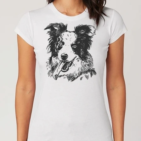 Női Alap póló - Boldog border collie