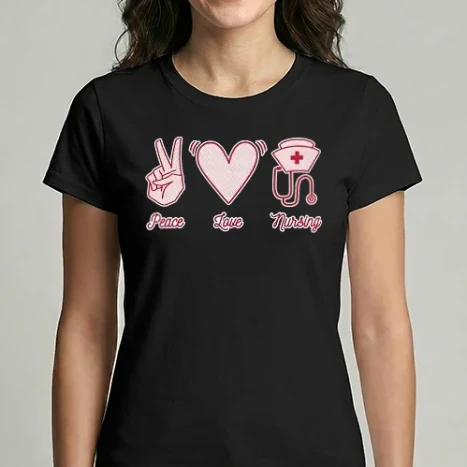 Női Imperial póló - Peace Love Nursing