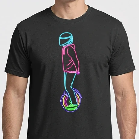 Férfi Imperial póló - Neon unicycle