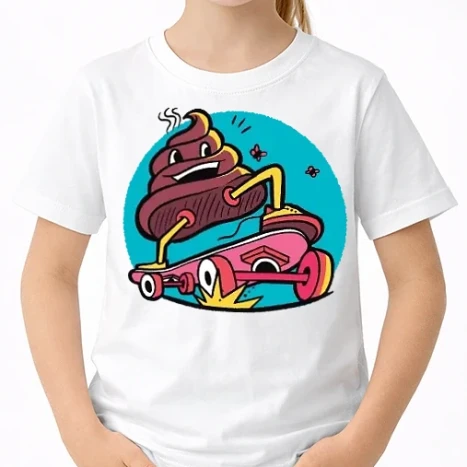 Uniszex gyerek Póló - Deszkás kaki