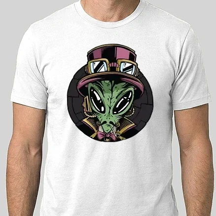 Férfi Alap póló - Steampunk földönkívüli