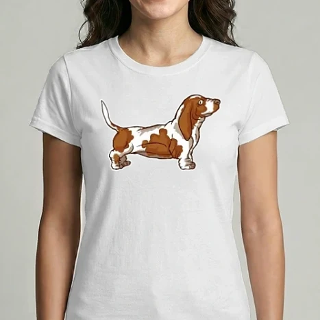 Női Imperial póló - Basset Hound