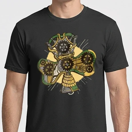 Férfi Imperial póló - Steampunk lóhere