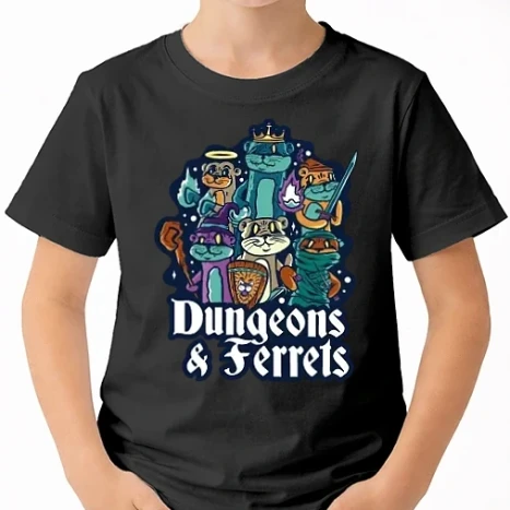 Uniszex gyerek Póló - Dungeons And Ferrets