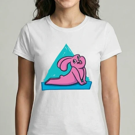 Női Imperial póló - Jógás nyuszi