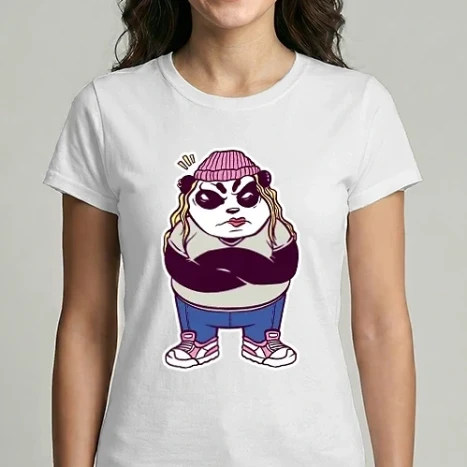 Női Imperial póló - Dühös panda lány