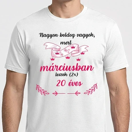 Férfi Imperial póló - 40 (2*20) szülinap március
