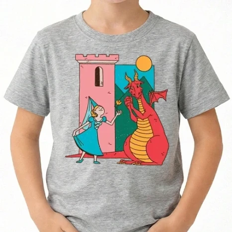 Uniszex gyerek Póló - Hercegnő és a sárkány