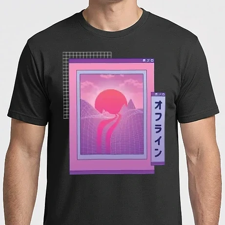 Férfi Imperial póló - Retro wave