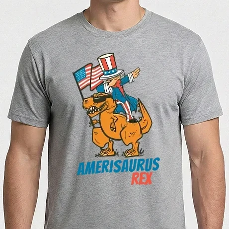 Férfi Imperial póló - TRex Uncle Sam