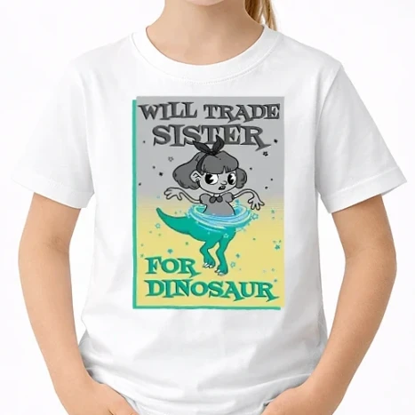Uniszex gyerek Póló - Testvért dínóra
