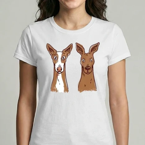 Női Imperial póló - Podenco kutya és kenguru