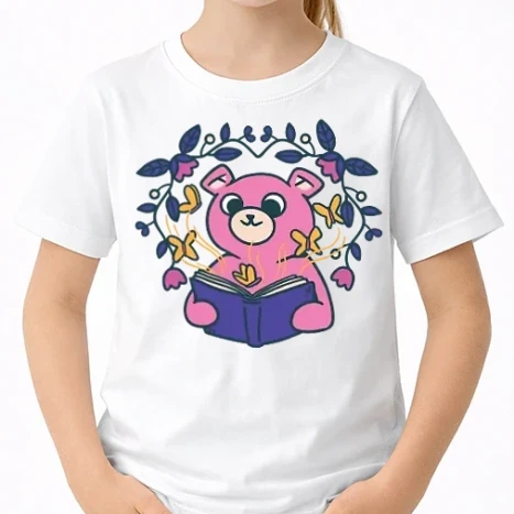 Uniszex gyerek Póló - Olvasó maci