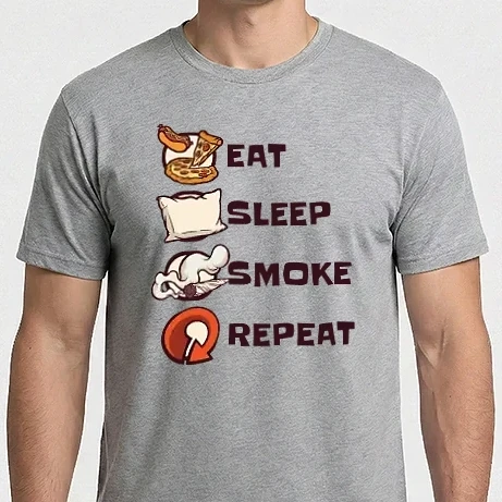 Férfi Imperial póló - Eat Sleep Smoke Repeat
