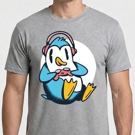Férfi Imperial póló - Gamer pingvin