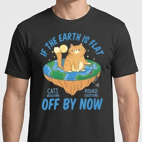 Férfi Imperial póló - If the earth is flat cats would have pushed everything off by now