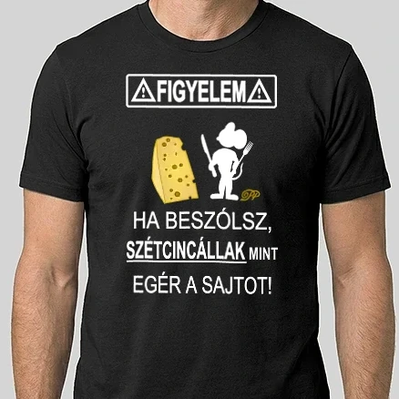 Férfi Alap póló - Beszólsz Szétcincállak fehér