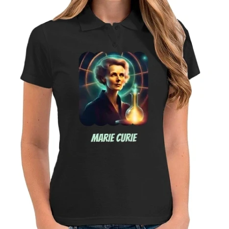 Női galléros póló - Marie Curie