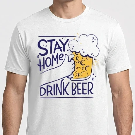 Férfi Imperial póló - Maradj otthon és igyál sört