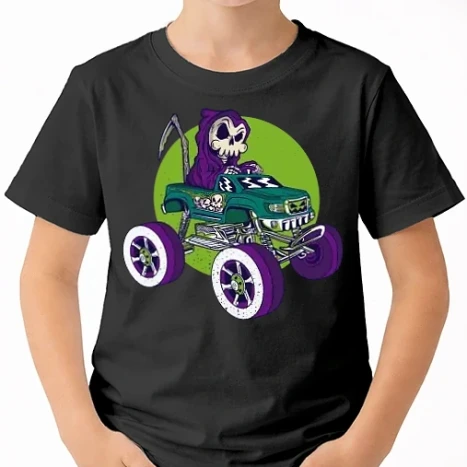 Uniszex gyerek Póló - Skull Monster truck