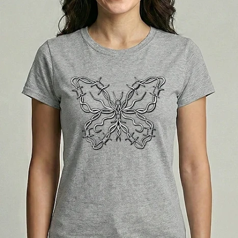 Női Imperial póló - Szögesdrót pillangó