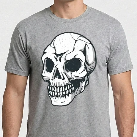 Férfi Imperial póló - Grunge koponya