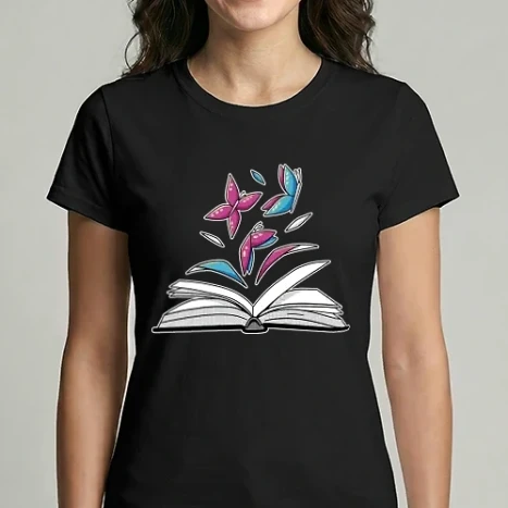 Női Imperial póló - Book Butterflies